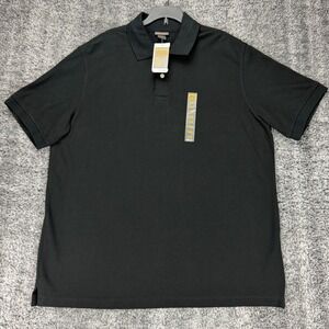 NEW Cherokee Ultimate Polo Shirt Classic Fit Mens XL Black Cotton Short Sleeve
